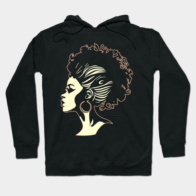 African American Woman Hoodie by Apocatnipse Meow